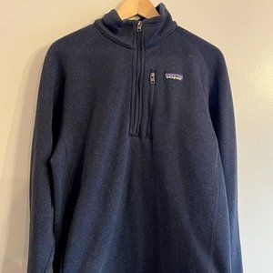 PATAGONIA Mens Better sweater 1/4 zip Pullover Warm Navy blue Size medium